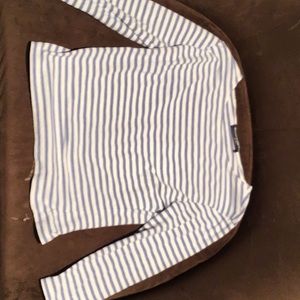 Brandy Melville blue & white striped shirt.